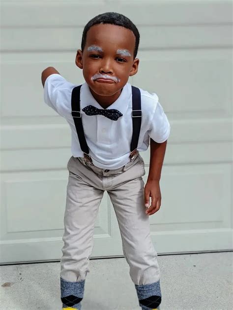 Easy DIY Grandpa Costume for 100th Day of School