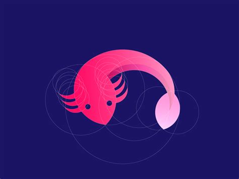 Axolotl Logo using Golden ratio Sprague, Golden Ratio, Ds, Fred, Species, Logo Design, Branding ...