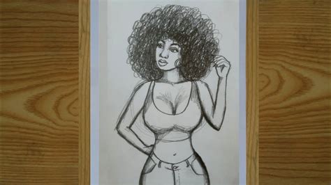 how to draw black girl , how to draw African American women , how to draw a female full body ...