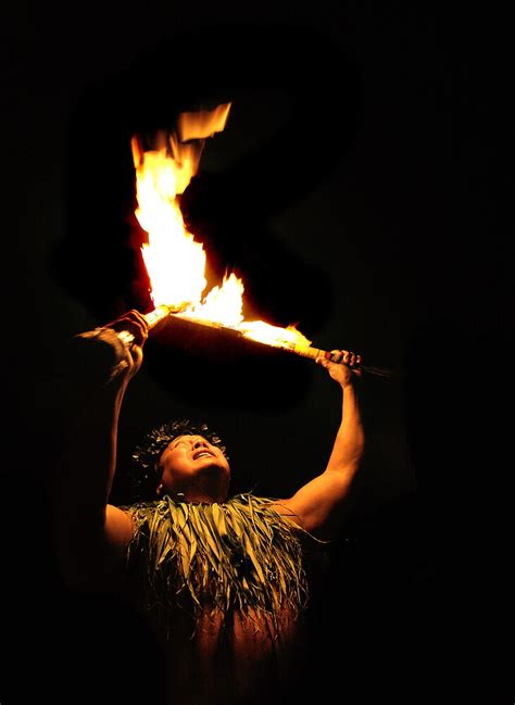 "Hawaiian Luau Fire Dancer" by Philip James Filia | Redbubble