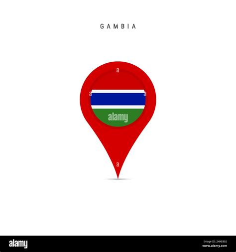 Teardrop map marker with flag of Gambia. Gambian flag inserted in the ...