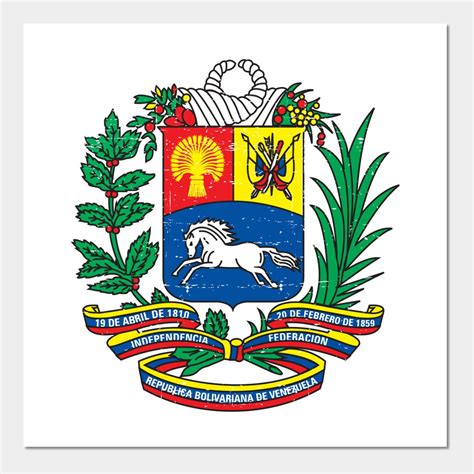 Escudo de Venezuela - Venezuela Coat of arms - vintage design by verde ...