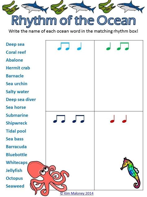 Rhythm Worksheets: Match the Rhythm to the Notation SET 4 | Music rhythm activities, Rhythm ...