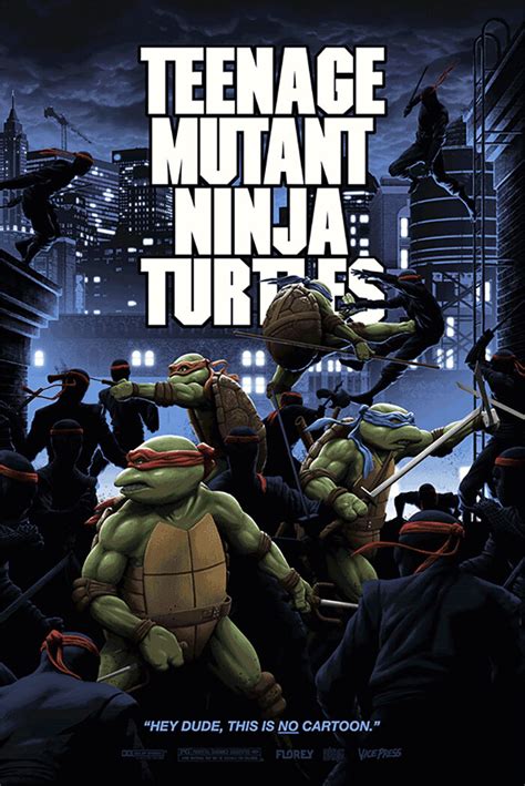 Cool Poster Art For The Original TEENAGE MUTANT NINJA TURTLES Movie ...