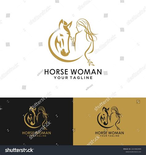 Silhouette Girl Horse Stock Illustration 2223062409 | Shutterstock