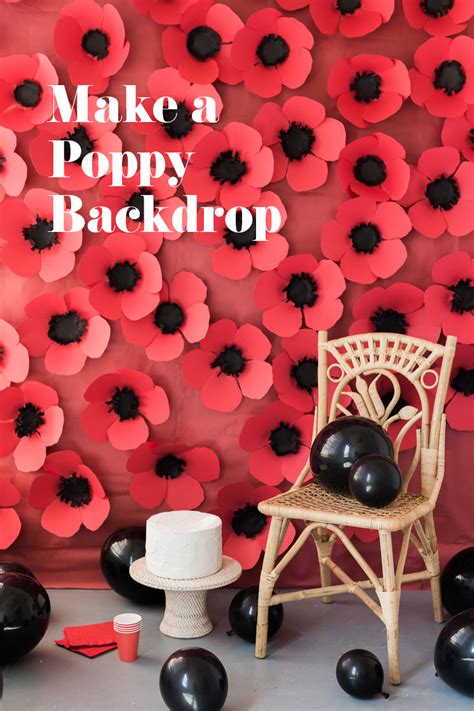 DIY Paper Poppy Backdrop - The House That Lars Built