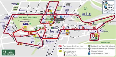 Edinburgh Attractions Map | FREE PDF Tourist City Tours Map Edinburgh 2025