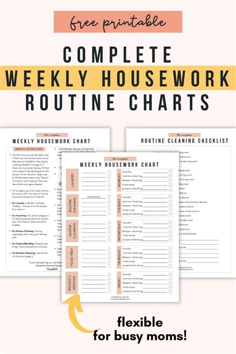 Free Printable Chore Chart For Adults (And Cleaning Checklist)