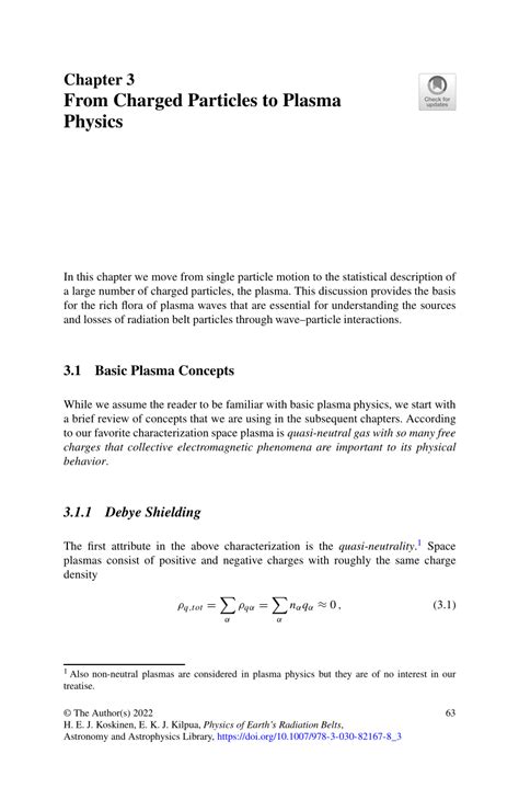 (PDF) From Charged Particles to Plasma Physics