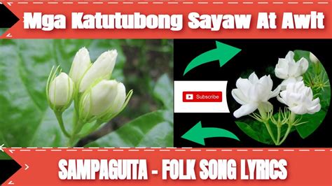 Sampaguita - Folk Song Lyrics - YouTube