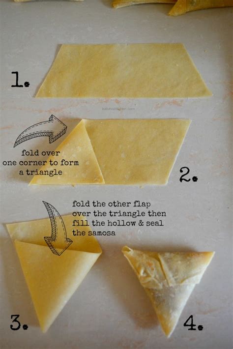 How to fold a samosa pastry_how to make a samosa_how to make samosas_kaluhiskitchen.com | Kaluhi ...