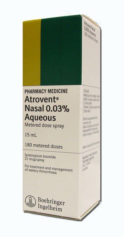 Atrovent 0.06% Nasal Spray Inhaler 15 Ml By Boehringer Ingelheim