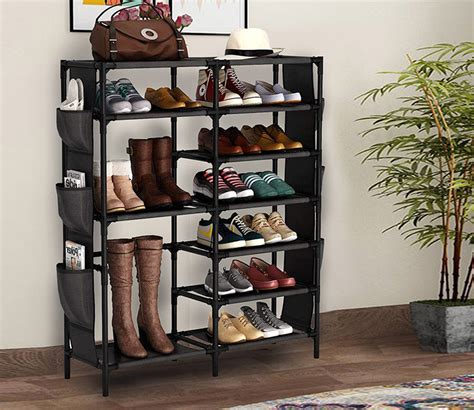 Buy Heavy 9-Tiers Black Metal Shoe Stand Online in India at Best Price ...