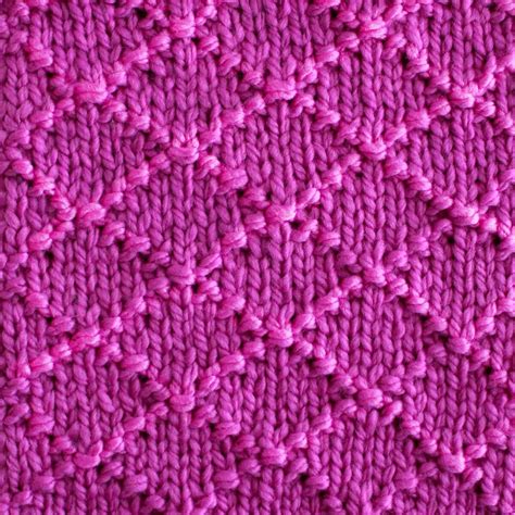 Diamond Brocade Stitch Knitting Pattern for Beginners - Studio Knit