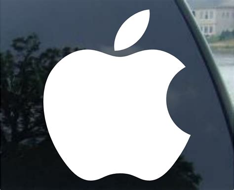 (2) Apple Logo Die Cut Vinyl Decal Sticker 4" White- Buy Online in Oman ...