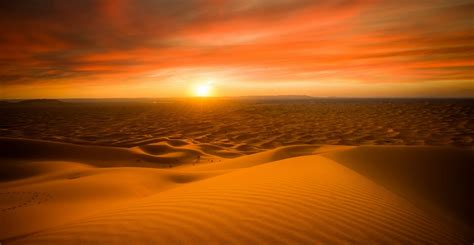 Wallpaper : sunlight, landscape, sunset, sand, sunrise, desert, horizon, dusk, Sahara, dawn ...