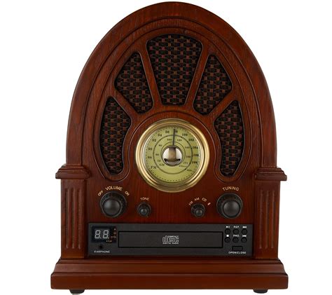 Vintage Wooden Radio with CD Player, AM/FM Radio & Bluetooth - Page 1 — QVC.com