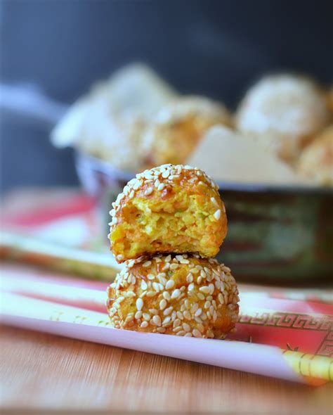 Carrot Sesame Balls - Sweetashoney