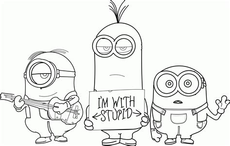 Free Minion Coloring Page New Minion Coloring Pages Stuart Coloring ...