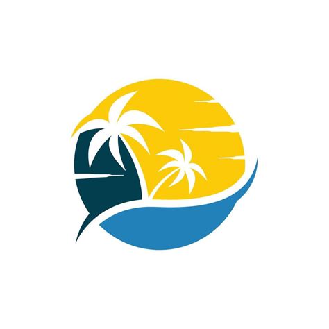 palm beach logo icon design template vector 7634299 Vector Art at Vecteezy