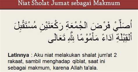 Niat Sholat Jumat sebagai Imam, Makmum, dan Sholat Sunnahnya | Doa Niat ...