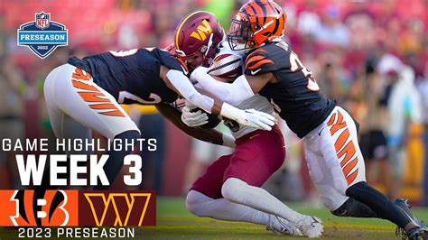 Cincinnati Bengals vs. Washington Commanders | 2023 Preseason Week 3 Game Highlights - Win Big ...