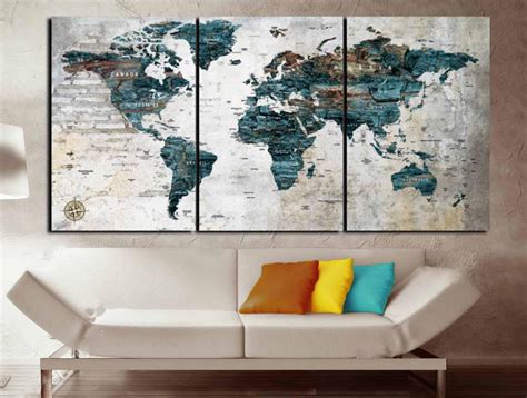 World Map Poster World Map Wall Art Large World Map E - vrogue.co