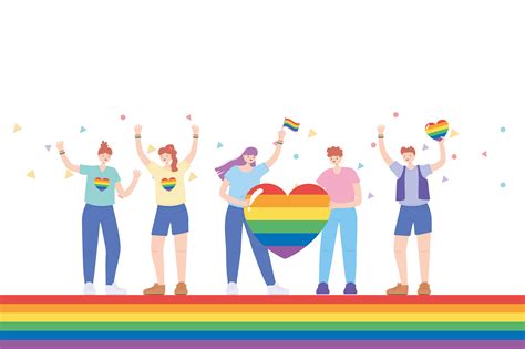 LGBTQ community for Pride parade and celebration 1371917 Vector Art at ...