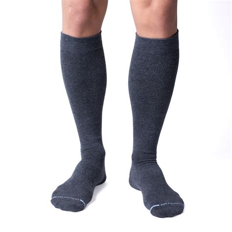 Solid Cotton Blend | Knee-High Compression Socks For Men | Dr. Motion