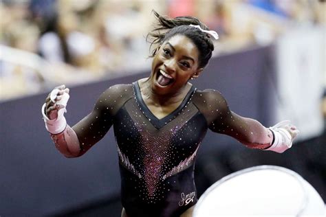 Simone Biles Celebrates Victory at Gymnastics Championships