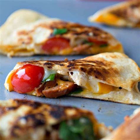 Chicken & Chorizo Quesadillas - Upstate Ramblings