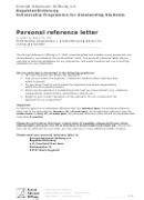 Various Reference Letter Template printable pdf download
