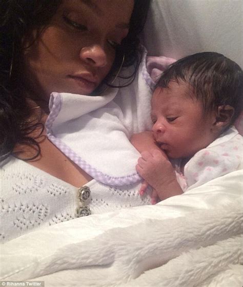 Rihanna shares adorable pictures of her and baby niece in matching jerseys | Daily Mail Online