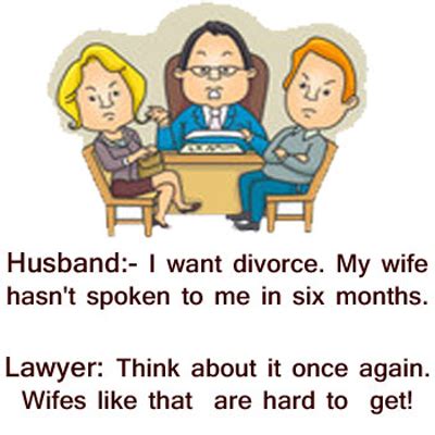 Husband Wife Taking Divorce Funny Lawyer Joke - Funny Images & Photos