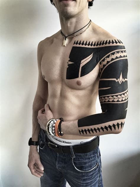 Pin by Polar on tatoo | Tribal chest tattoos, Chest tattoo men ...