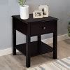 Tangkula End Table Nightstand W/drawer & Shelf Bedroom Living Room ...