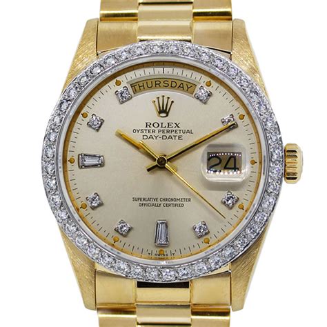 diamond bezel and accent rolex datejust - Diamonds By Raymond Lee