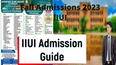 IIUI Fall admissions 2023 are open | IIUI Admission Guide - YouTube