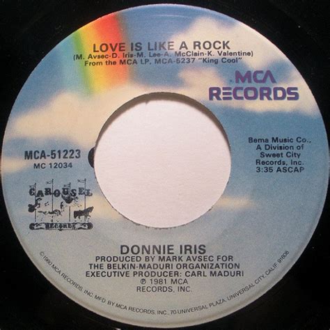 Donnie Iris - Love Is Like A Rock | Releases | Discogs