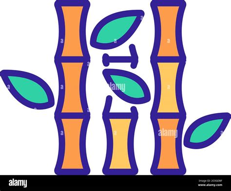 bamboo plantation icon vector outline illustration Stock Vector Image & Art - Alamy