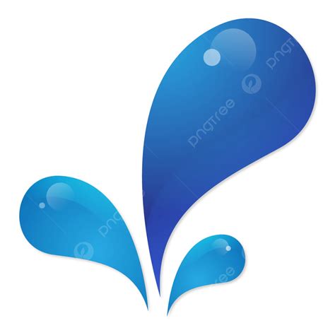 Blue Water Splash Illustration Vector, Water Splash, Water Drop, Water ...