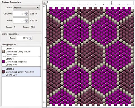 Imaginesque: Beading: Peyote Stitch Pattern 8 (Patchwork)