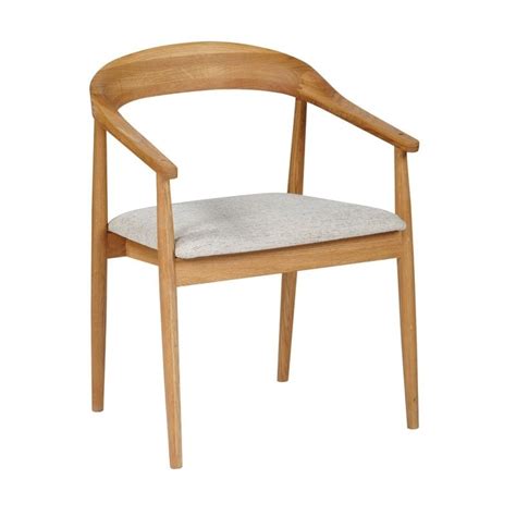 The Fifties Dining Chair with Arms - Oak