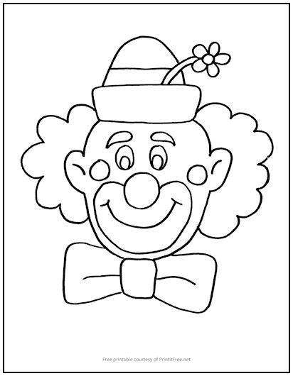 Clown Coloring Page | Print it Free