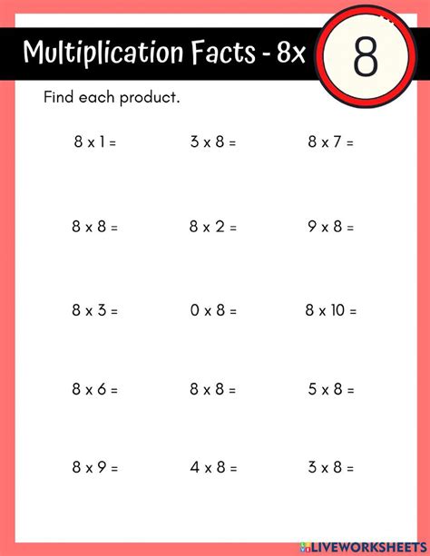 1231579 | Multiplication by 8 | TeacherAngelica