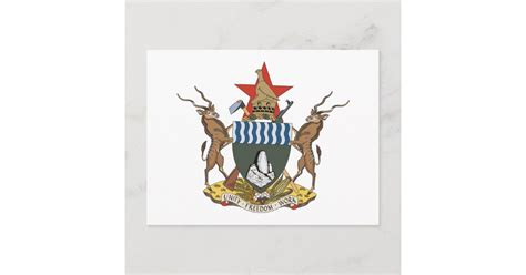 Zimbabwe Coat of Arms Postcard | Zazzle