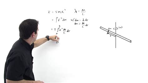 Deriving the Moment of Inertia for a Rod - YouTube