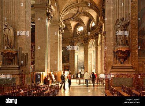 PARIS INTERIOR OF SAINT-SULPICE CHURCH Stock Photo - Alamy