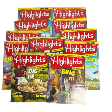 HIGHLIGHTS MAGAZINE LOT 11 Elementary Kids Reading Jokes Stories Fun ...