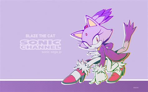 Download Blaze The Cat In Purple Wallpaper | Wallpapers.com